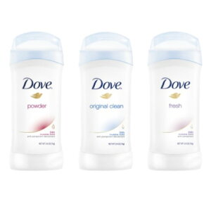 【最大2000円クーポン5月28日まで】【お試し3本セット】Dove ダヴ デオドラント 74g デオドラントスティック　効果24時間持続！　白くならないタイプ