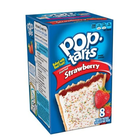 Kellogg's POP-tarts Frosted Strawberry 8ct/14.1oz/400g /ケロッグ ポップタルト ストロベリー 50g×8枚入り