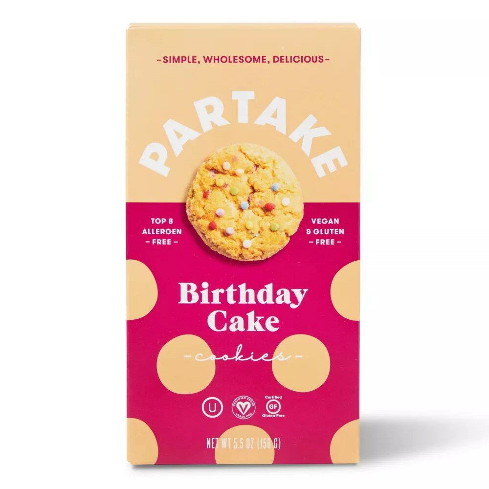 Partake Gluten Free Vegan Birthday Cake Cookies - 5.5oz(156g) / バースデーケーキクッキー グルテンフリー＆ヴィーのサムネイル