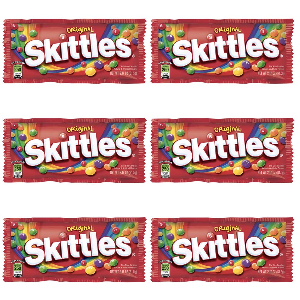 【6個セット】Skittles Original Candy / スキトルズ フルーツキャンディー オリジナル 61g(2.17oz) x 6個