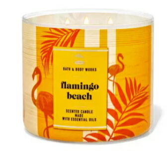 【送料無料】バスアンドボディワークス 3芯キャンドル フラミンゴビーチ 411g Bath and Body Works 3-Wick Candle FLAMINGO BEACH 411g