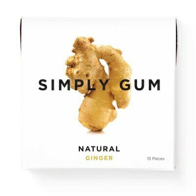 Simply Gum All Natural Ginger Gum /シンプリーガム ナチュラル ジンジャーガム 15個入り×6パック