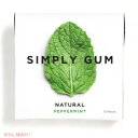 Simply Gum All Natural PEPPERMINT Gum /シンプリーガム　ナチュラル　ペパーミントガム 15個入り×6パック