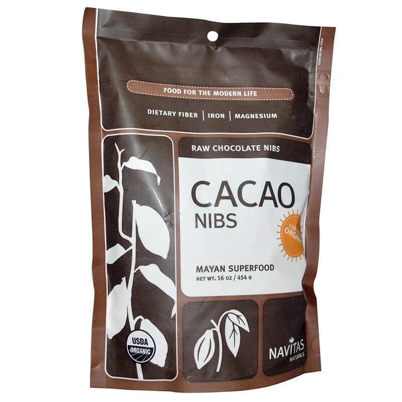 Navitas Naturals, Raw Chocolate Cacao Nibs, 16 oz (454 g) ナビタスナチュラルズ カカオニブ, 生チョコレートニブ