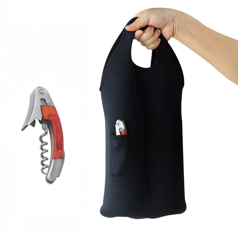 ワインオープナー・ワインキャリートートバッグセット★Vinomaster Wine Opener with Tote Bottle Carrier Bag -