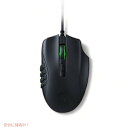 Razer Naga X 有線MMOゲーミングマウス: 16K DPI光学センサー - 第2世代レーザー光学スイッチ 16個のプログラム可能なボタン - 85g - クラシックブラック