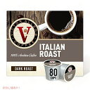Victor Allen's Coffee K Cups, Italian Roast ヴィクターアレン イタリアンローストコーヒー 80個入り