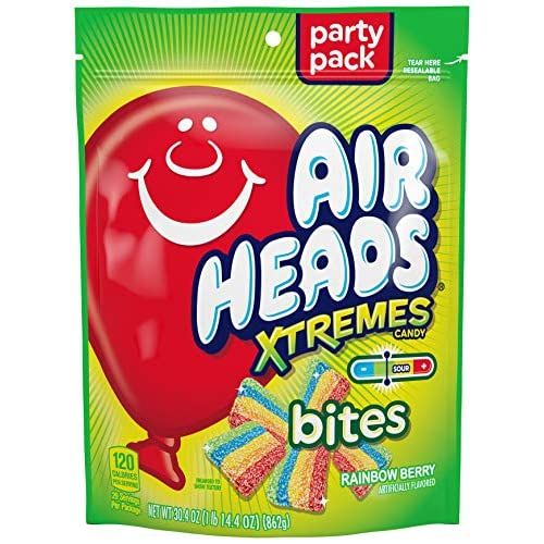 Airheads キャンディバー エクストリームバイツ, Rainbow Berry, Party, 30.4 OZ Stand Up Bag