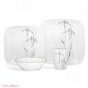 Corelle コレール スクエア ラウンド 16-ピース ディナーウェア セット 食器セット プレートセット シャドウアイリス アメリカーナがお届け!