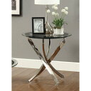 Coaster Home Furnishings KXgbv TChe[u Vo[ AJAƋ@AJAG End Table with Tempered Glass Top