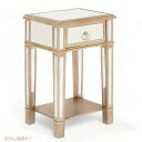Urban Designs ミラー ゴールドサイド テーブル 引き出しアメリカ輸入家具 アメリカ輸入雑貨 アメリカーナがお届け!