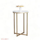 【最大2,000円クーポン6月27日01:59まで】WE Furniture ウィーファーニチャー ラウンド サイドテーブル マーブルゴールドアメリカ輸入家具 ...