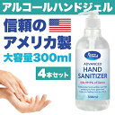 【在庫あり・アルコール度数75%・たっぷり300 ml ・お徳用4個セット】Pure Hand Instant Hand Sanitizer 300 ml Pump Bottle / アメリカ発 ピュアハンド ハンドサニタイザー 除菌ハンドジェル 300 ml x 4個