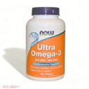 NOW ULTRA OMEGA 3 FISH OIL 180 SGELS 1662 ナウ ウルトラオメガ3（EPA DHA）180ソフトカプセル