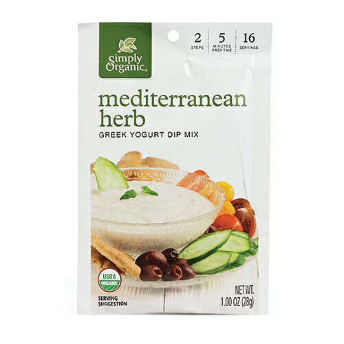 【最大2,000円クーポン5月16日01:59まで】Simply Organic Mediterranean Herb Greek Yogurt Dip Mix Certified Organic シンプリーオーガニック メディテラニアン ハーブグリークヨーグルト ディップミックス 40g