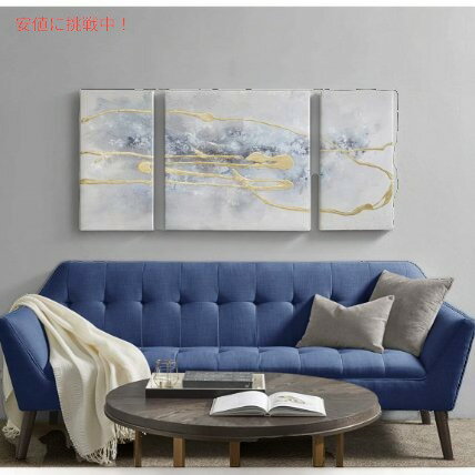 楽天アメリカーナ　Americanaキャンパスアート Madison Park マディソン・パークwall deco 絵画 Embellished 3pc Blue