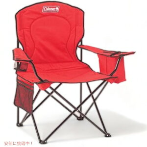 Coleman Camping Quad Chair with 4-Can Cooler Red / コールマン キャンプチェア アウトドアチェア レッド通販格安セール情報 楽天 通販