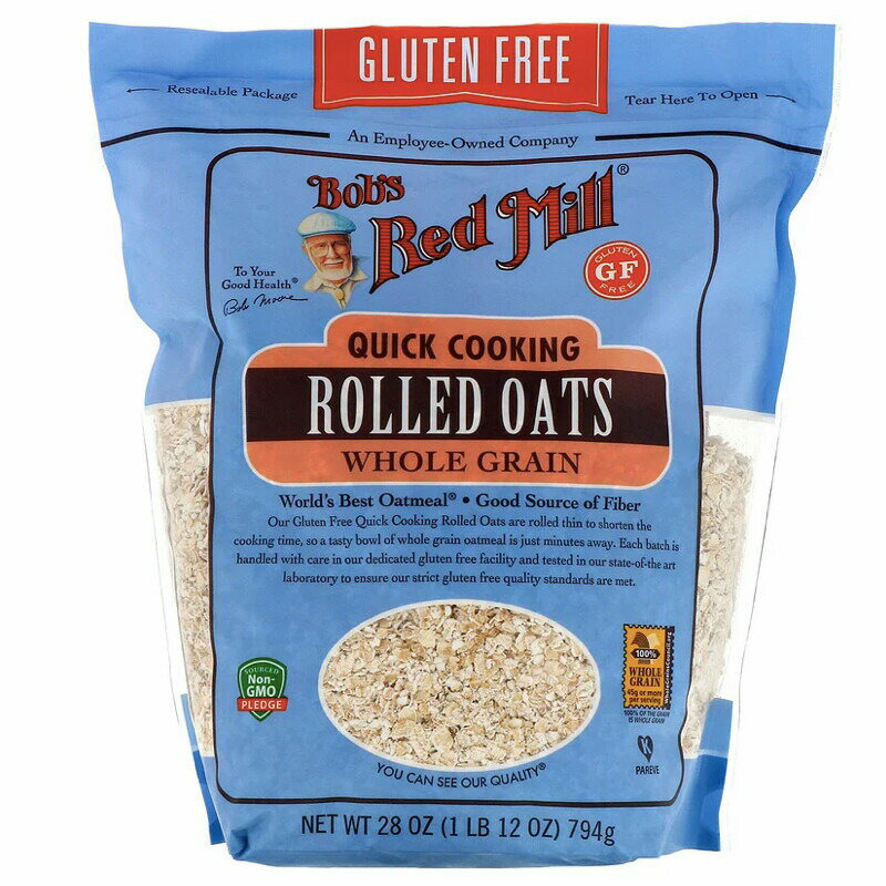 Bob 039 s Red Mill Quick Cooking Rolled Oats, Whole Grain 28oz / ボブズレッドミル クイッククッキング ロールドオーツ 全粒 オートミール オーツ麦 794g