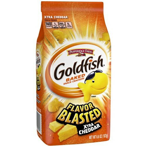 Pepperidge Farm Goldfish Blasted Xtra Cheddar Crackers - 6.6oz/ ゴールドフィッシュ　エクストラチェダー 187g