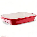 クイジナート 四角ミディアムグラタン皿 Cuisinart シェフクラシックセラミックベークウエア 赤 アメリカーナがお届け!