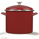 クイジナート シェフクラシック11.3L(12-Qt) 蓋付きエナメルスチール深鍋 Cuisinart レッド アメリカーナがお届け!