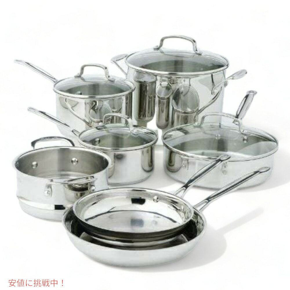 【最大2,000円クーポン3/11水01:59まで】Cuisinart クイジナート シェフクラシック ステンレス鍋 11点セット 77-11G シルバー / Chef's Classic Stainless Steel 11-Piece Cookware Set
