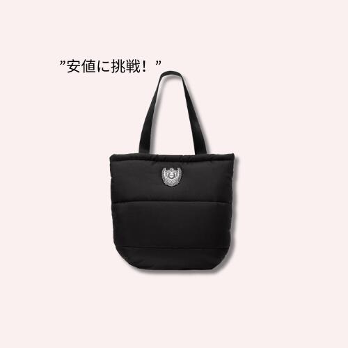 【訳あり・在庫処分】ヴィクトリアズ・シークレット ふわふわトートバッグ -ブラック / VICTORIA’S SECRET PuffyTote Bag Black