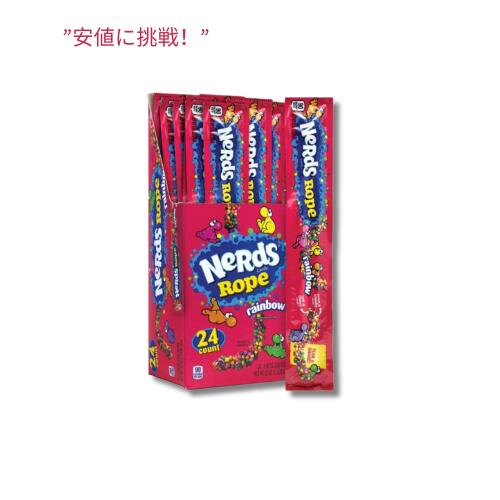 y󂠂EpbP[W_[WE݁Eܖ2025N2܂Łzi[Y[vLfB[ C{[ ʕ 26 g x 24 / Nerds Rope Candy, Rainbow 0.92 oz x 24 ct