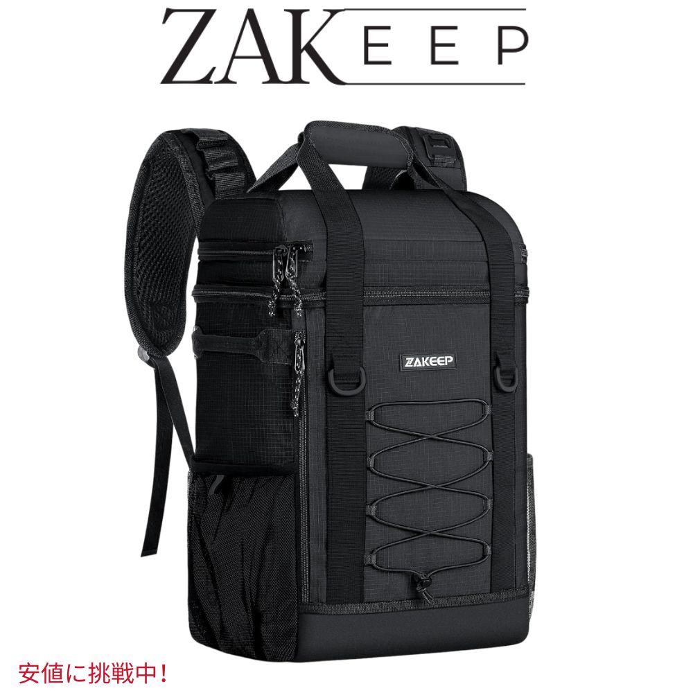 ں2,000ߥݥ5271:59ޤǡZAKEEP Хåѥå顼 36 ¿ǽ ϳ ֥å 顼Хå ݲ  Multifunctional Leakproof Cooler Backpack 36 CansBlack