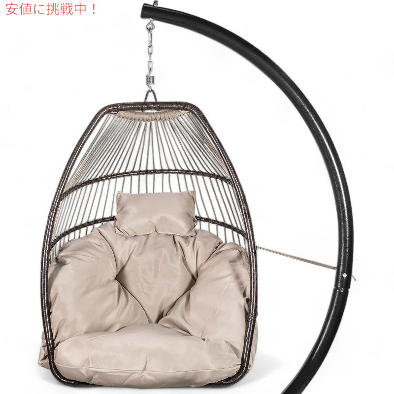 Barton �ץ�ߥ��२�å������� �ϥ󥮥󥰥����� �١�����/�ǥ����ץ��å���� ���ե�Premium Egg Chair Egg Style Hanging Chair Beige