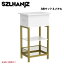 SZLHANJZ モダンなナイトテーブル 充電ステーション付き ベッドサイドテーブル 白 Bed Side Table w/Ch..