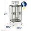 ץ塼ڥåȡץ ƥ쥹ץ쥤ȥåץСɥ, ƥ쥹, 淿 Stainless Steel Play top Bird Cage, Medium