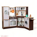 KidKraft キッドクラフト キッチンプレイキッチン エスプレッソ Elegant Espresso Wooden Corner Play Kitchen ...