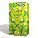 Pukka n[ueB[ OXWW[ JtFCt[ 20JEg Herbal Teas Lemongrass and Ginger Caffeine Free 20 count