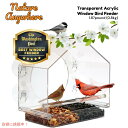Nature Anywhere どこでもネイチャー 透明アクリル窓 バードフィーダー 屋外用 鳥餌 Transparent Acrylic Window Bir...
