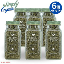 【最大2,000円クーポン4月27日9:59まで】[6本] シンプリー オーガニック ローズマリー Simply Organic Whole Rosemary Leaf 1.23oz