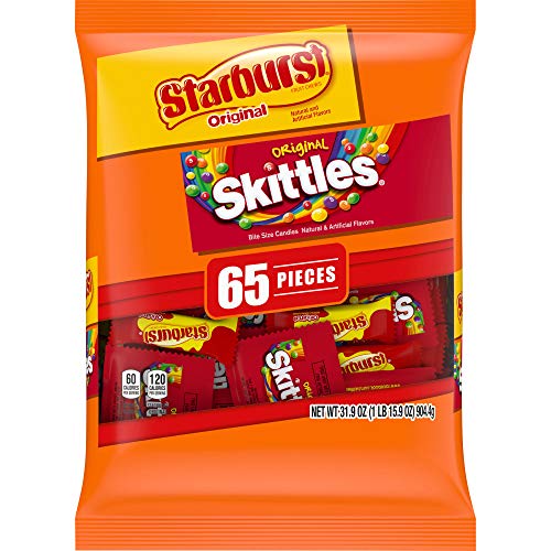 楽天アメリカーナ　Americanaスキットルズ ＆スターバースト キャンディ バラエティミックス 65袋入り SKITTLES & STARBURST Candy Fun Size Variety Mix 31.9 oz, 65 Pieces Bag