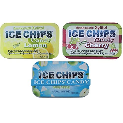 ICE CHIPS Candy 3 Pack Assortment (Sour Apple, Sour Che …