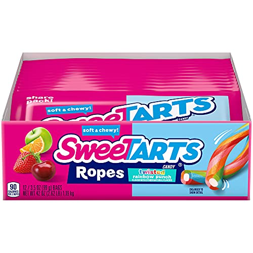 【最大2,000円クーポン5月16日01:59まで】SweeTARTS Twisted Rainbow Ropes Share Pack, 3.5oz, Pack …