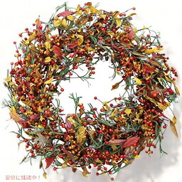 【最大2,000円クーポン4月27日9:59まで】The Wreath Depot Appalachia Berry Silk Fall Door Wreath 22インチ リースデポアパラチアベリー シルクフォールドアリース アメリカーナがお届け