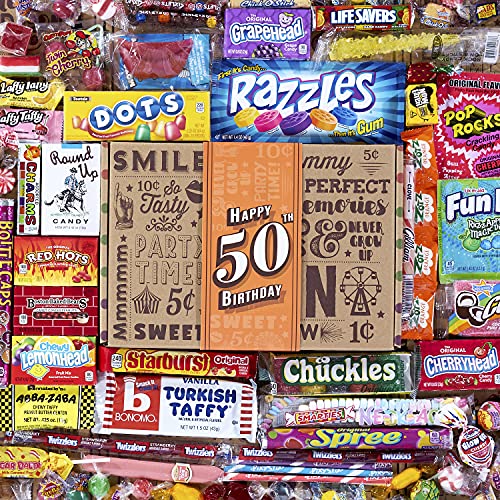 【最大2,000円クーポン5月16日01:59まで】Vintage Candy Co. 50th BIRTHDAY RETRO CANDY GIFT BOX …