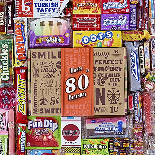 【最大2,000円クーポン5月16日01:59まで】Vintage Candy Co. 80th BIRTHDAY RETRO CANDY GIFT BOX …