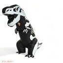 ジャイアントスケルトン恐竜T-Rexインフレータブルファンシードレスコスチューム-ワンサイズ