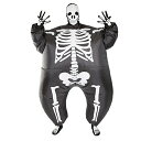 大人のためのハロウィンスケルトン全身インフレータブルコスチューム(ワンサイズ)