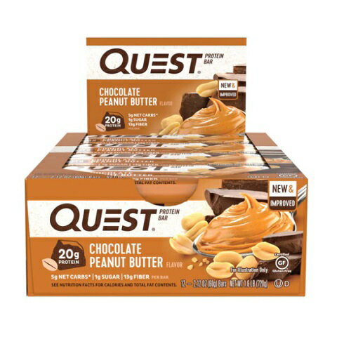 クエストバー プロテインバー チョコレート＆ピーナッツバター 12本入り/ Quest Bar Protein Bar Chocolate&Peanut Butter Flavor 12ct