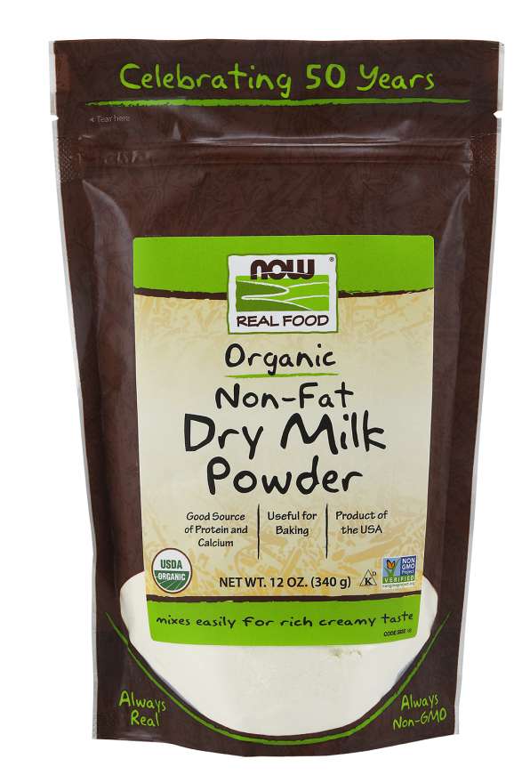 Now Non-Fat Dry Milk Powder, Organic / ナウ オーガニック ノンファット ミルクパウダー 脱脂粉乳 340g(12oz)
