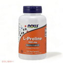 【最大2,000円クーポン7月26日01:59まで】Now L-Proline 500mg 120vcaps ナウ L-プロリン 500mg 120粒