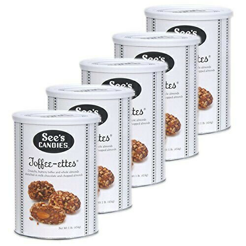 【最大1,000円オフクーポン配布中】＜お得な5個セット＞【 See's Candies 】シーズキャンディ Toffee-Ettes [トフィーエッツ] 1 lb/454g #316 バリューパックのサムネイル
