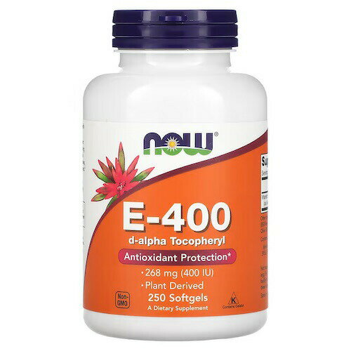 楽天アメリカーナ　AmericanaNOW E-400 100％ Natural d-alpha Tocopheryl 250 softgels ナウ　E-400 d-アルファ・トコフェロール配合 250粒