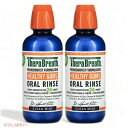 【2本】セラブレス TheraBreath マウスウォッシュ フレッシュブレス オーラルリンス クリーンミント 473 ml Fresh Breath Oral Rinse Clean Mint 16 oz